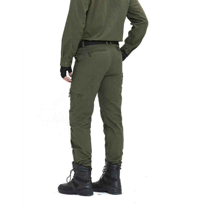 2022 Men's Cargo Pant Cotton Army Military Tactical Pant Men Vintage Camo Green Work Many Pocket Cotton Camouflage Black Trouser