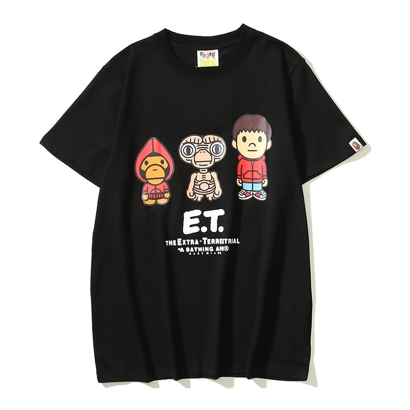 Fashion design Bape T-shirt short-sleeved Ape Head BATHING STAR print loose cotton youth popular short-sleeved T-shirt