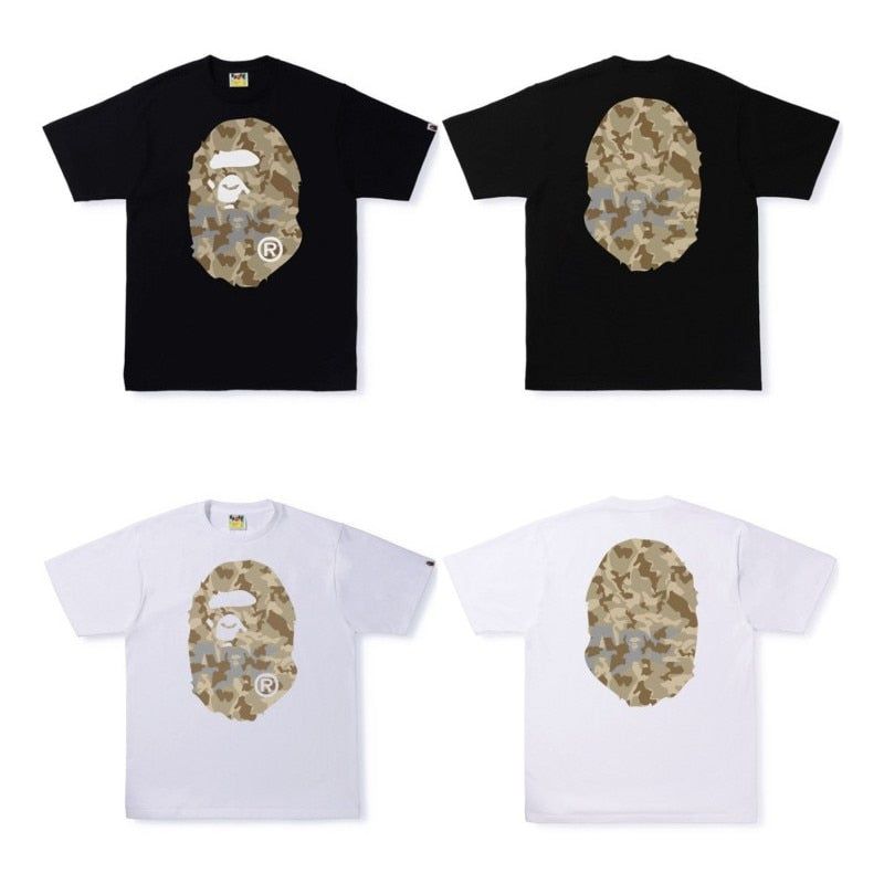 Fashion design Bape T-shirt short-sleeved Ape Head BATHING STAR print loose cotton youth popular short-sleeved T-shirt