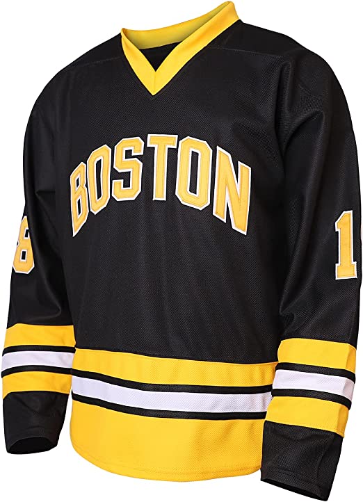 Ice Hockey Jersey Happy Gilmore  18 Boston Adam Sandler 1996 Movie Sport Sweater Stitched Letters Numbers Black Sport cloth