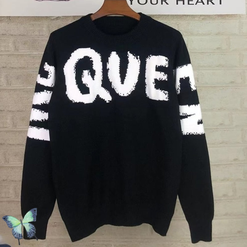 2023 Fall Winter Men Women Couple High Quality Knitting McQueen Sweater