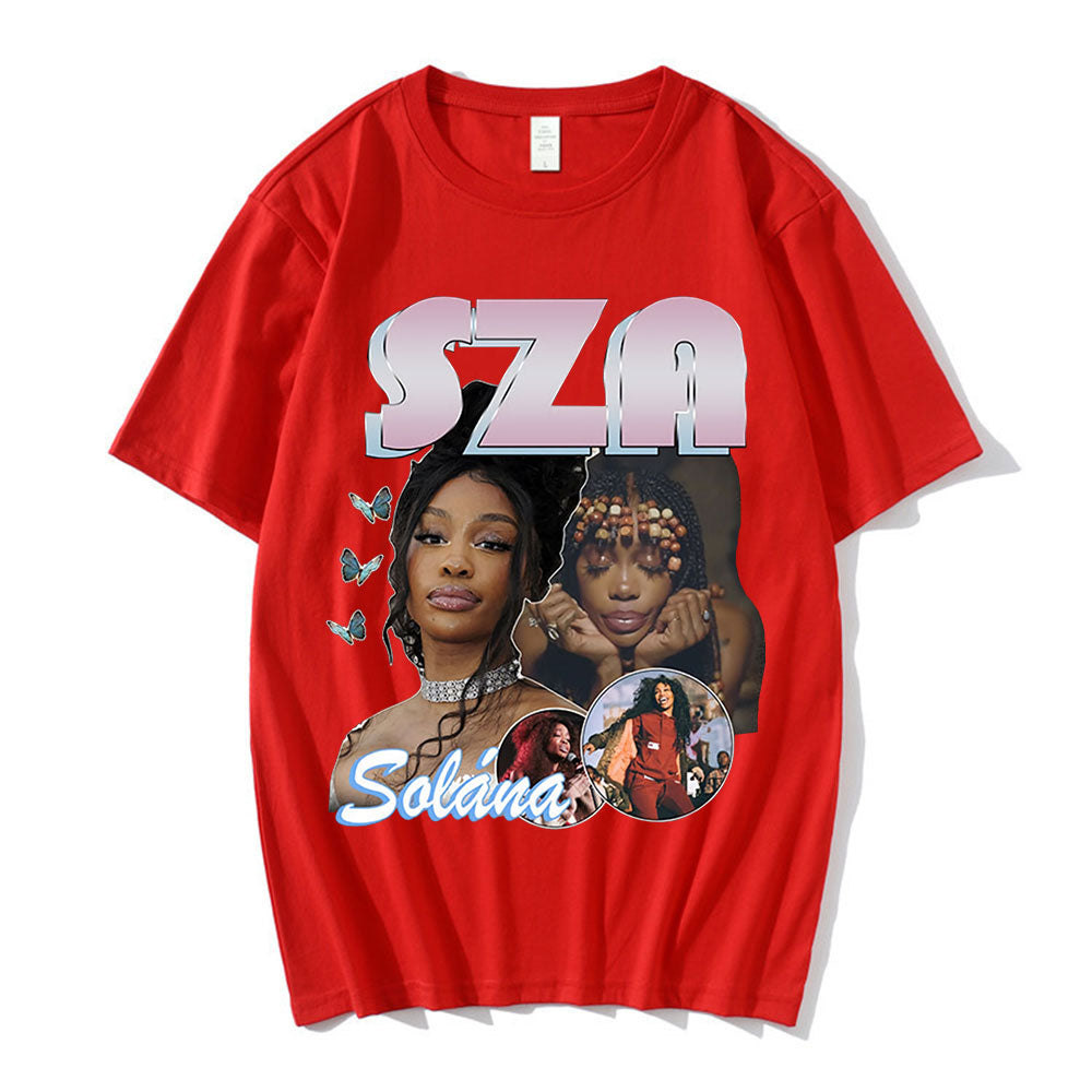 90s Rapper SZA Good Days Graphic Print T-shirt Vintage Punk T-shirts Oversize Men Hip Hop Harajuku Tee Shirt Streetwear Couples