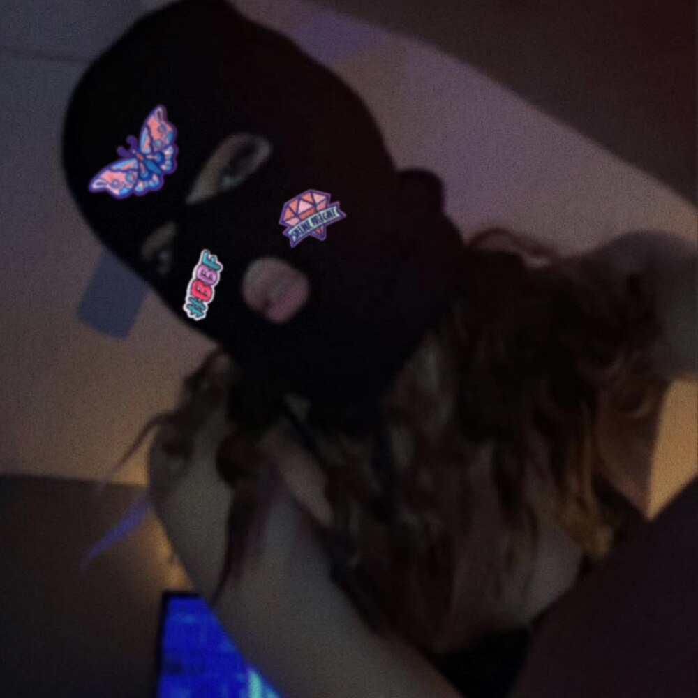 #BBF Butterfly Printed 3 Hole Full Face Cap Embroidery Letter Ski Beanies Design Keep Warm Headgear Mask Tactical Balaclava Hat