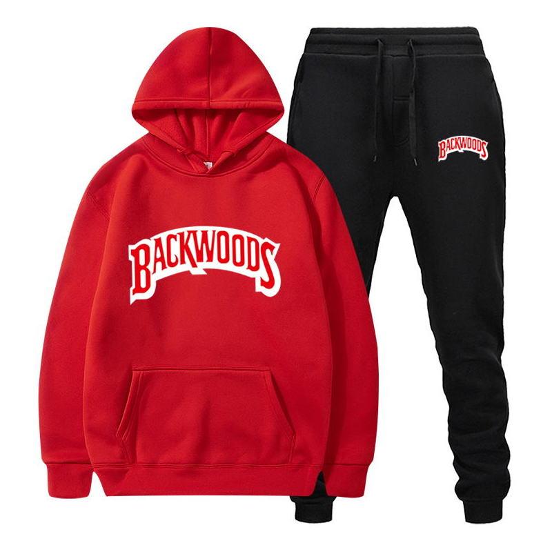 Men Set Fleece Hoodie Pant Thick Warm Tracksuit Sportswear Fashion Brand Backwoods Hooded Track Suits Male Sweatsuit Tracksuit
