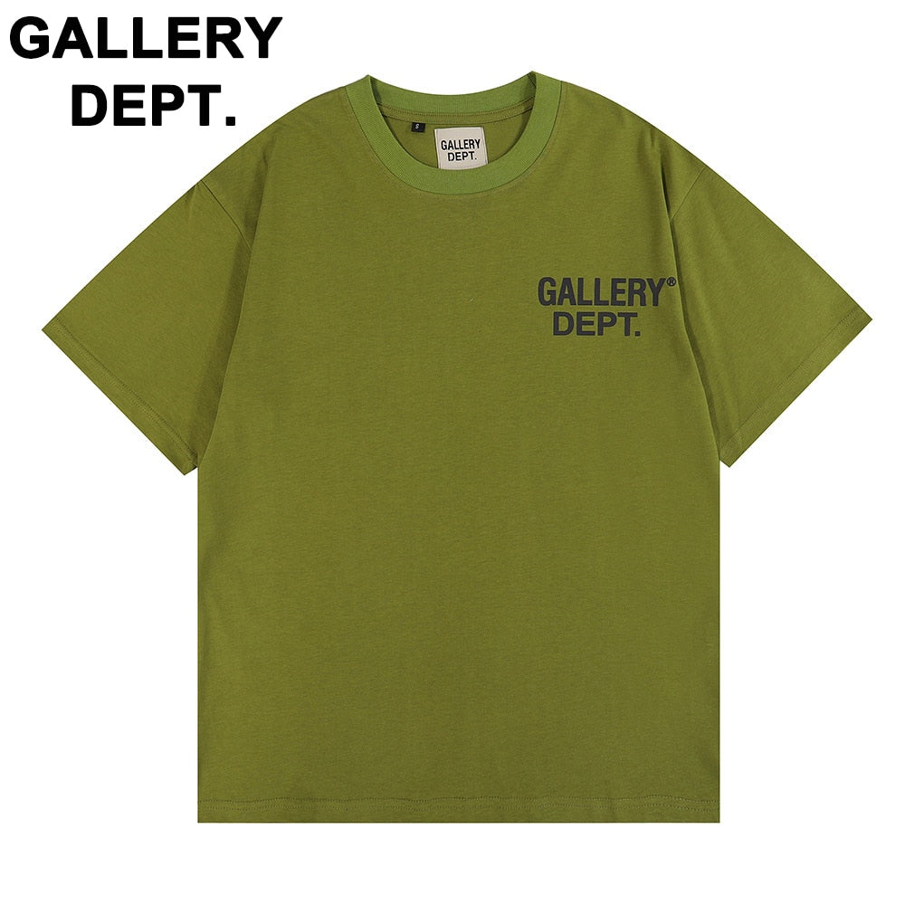 GALLERY DEPT 2023 Summer Men's New T-shirts Alphabet Printed Tshirt Loose Cotton Short Sleeves For Men And Women