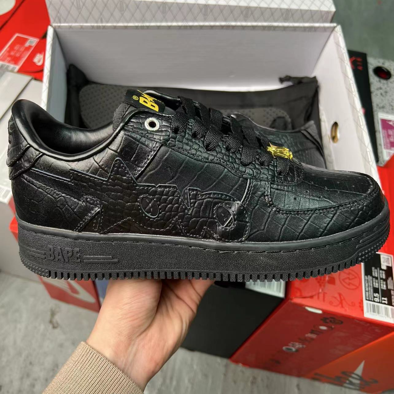 A BAThing APE BAPESTA SK8 DUNK White Black Ovo Co Branded Street Fashion Vibe Low Top Casual Sports Shoes Board Shoes