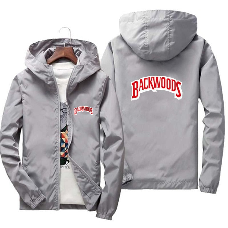 2022 BACKWOODS Printed Spring/summer Men's Wear Hoodie Zippered Thin coat Men's wear windproof casual street blazer 7XL