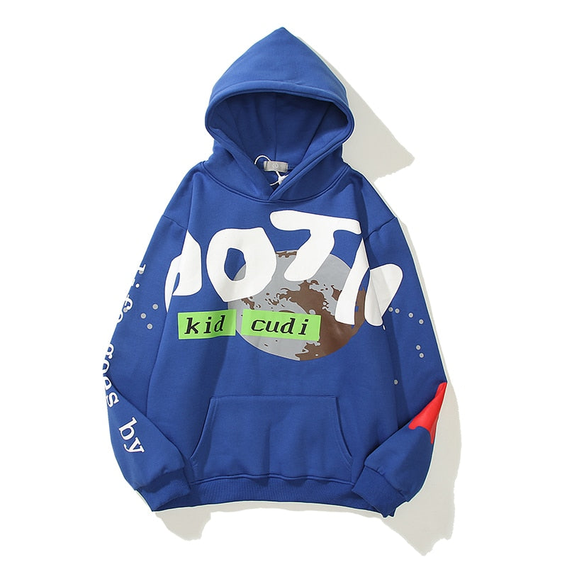 Baggy Pullover Sweatshirts Men Urban Streetwear Jesus Is King Print Hoodie Plus Velvet Hip Hop Kanye Hooded Sweatshirts