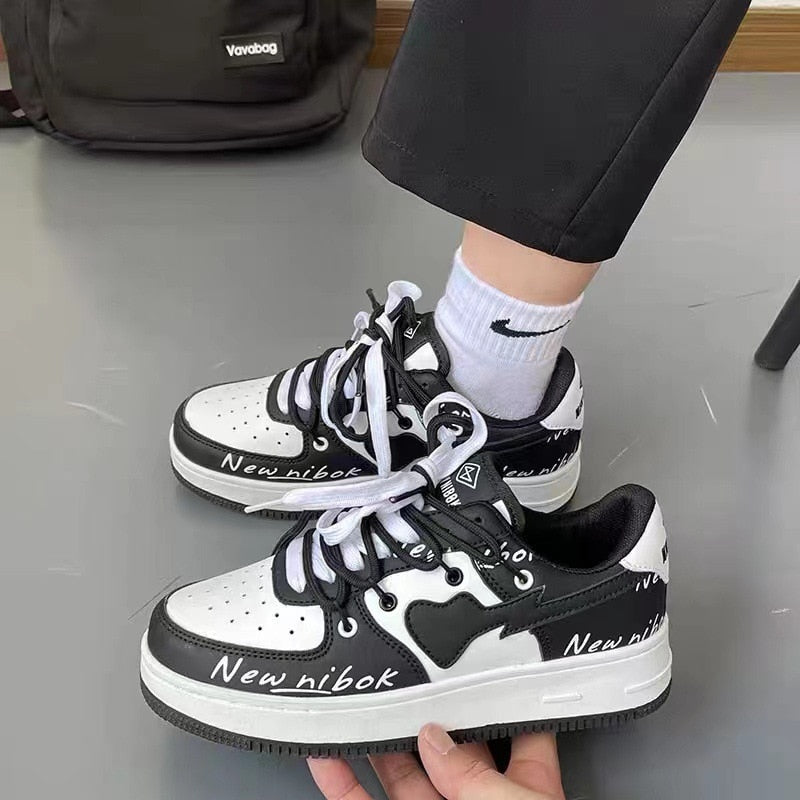 Y2K shoes Women Shoes Sneakers Japanese Female Student Classic Designer high top Round Head Platform Men Women Vulcanized Shoes
