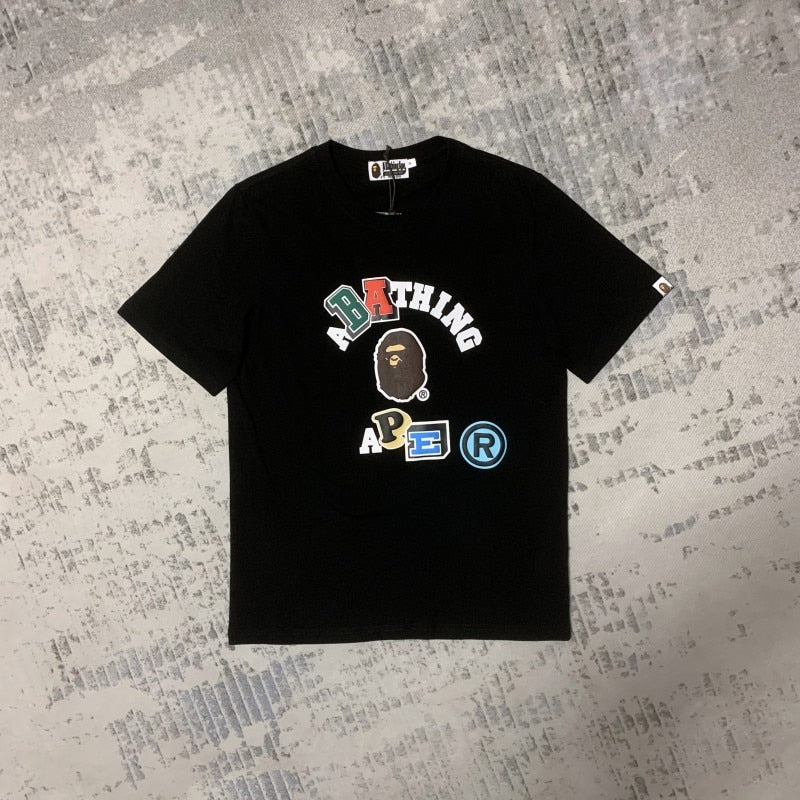 Fashion design Bape T-shirt short-sleeved Ape Head BATHING STAR print loose cotton youth popular short-sleeved T-shirt