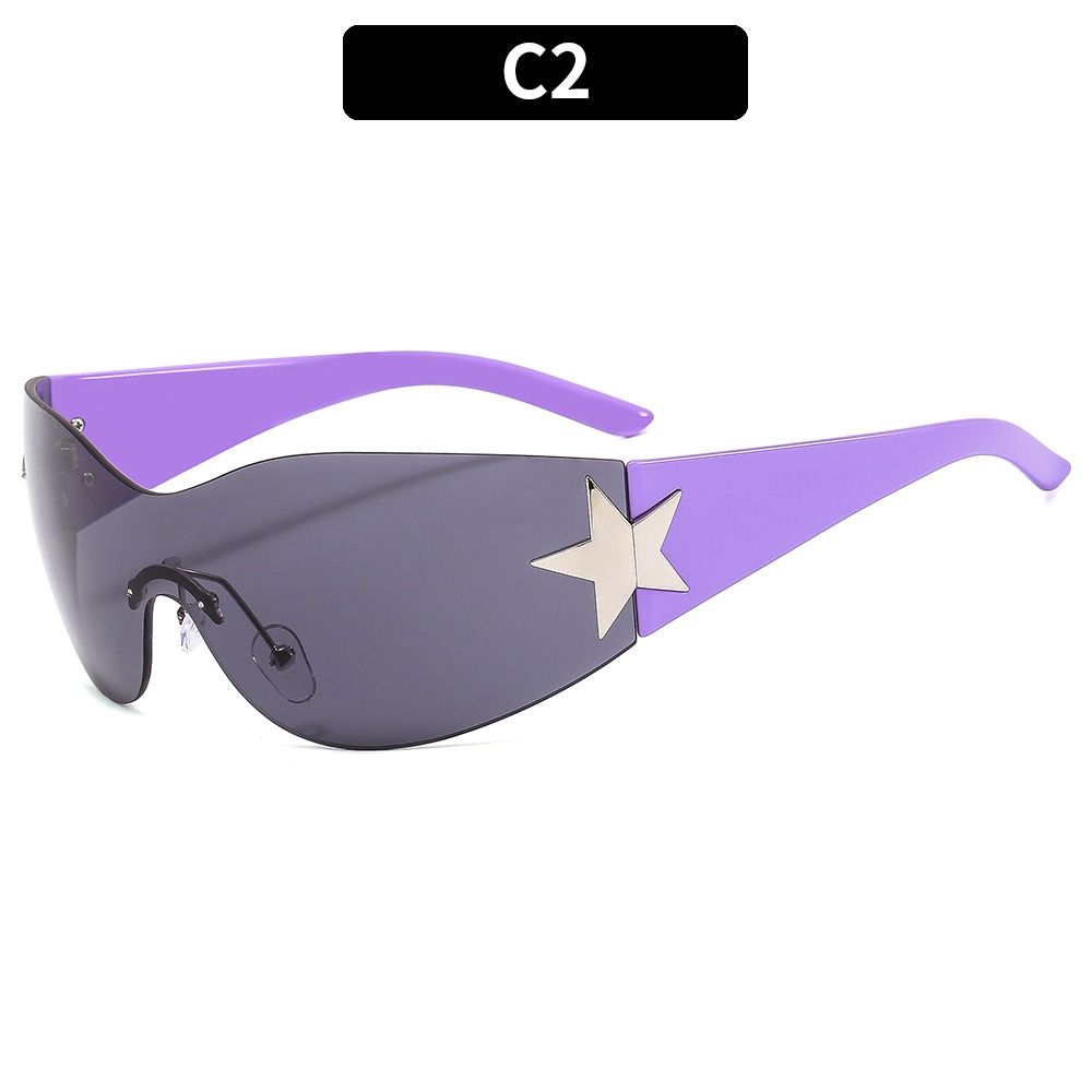Punk One Piece Sunglasses Goggle New Y2k Luxury Brand Sun Glasses Shades Eyewear UV400 Five Star Glasses Sports Sun Glasses