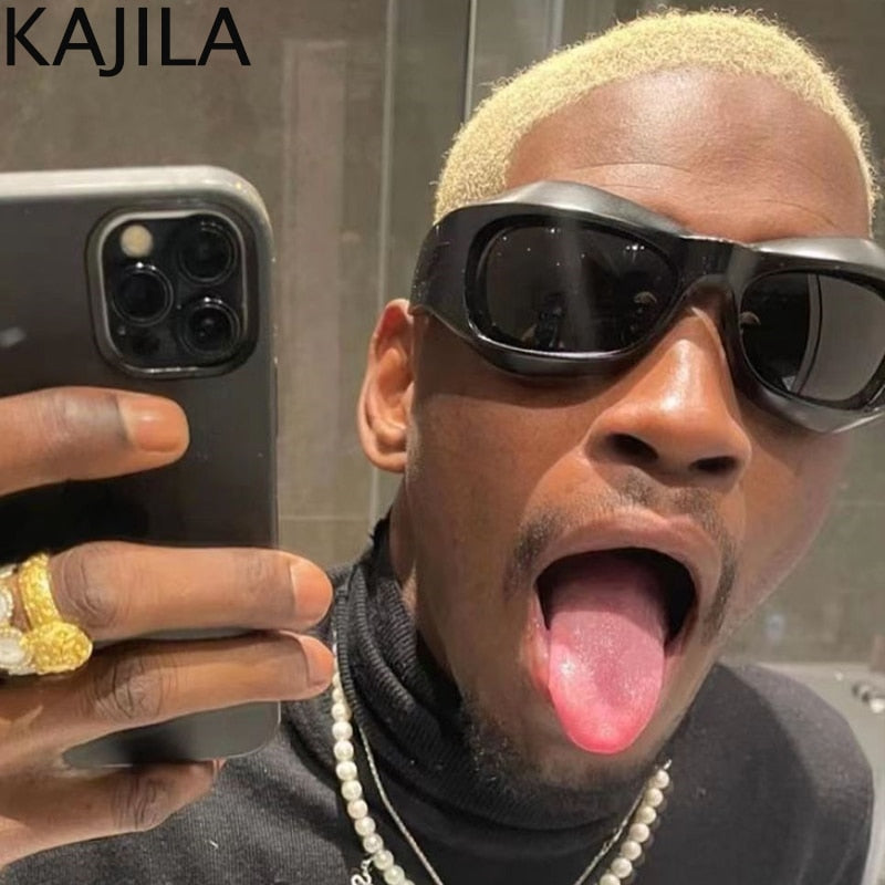 Cyberpunk Y2K Sunglasses Women Men Sports Square Sun Glasses Ladies 2022 Luxury Brand Punk Gold Sliver Eyewear Shades UV400