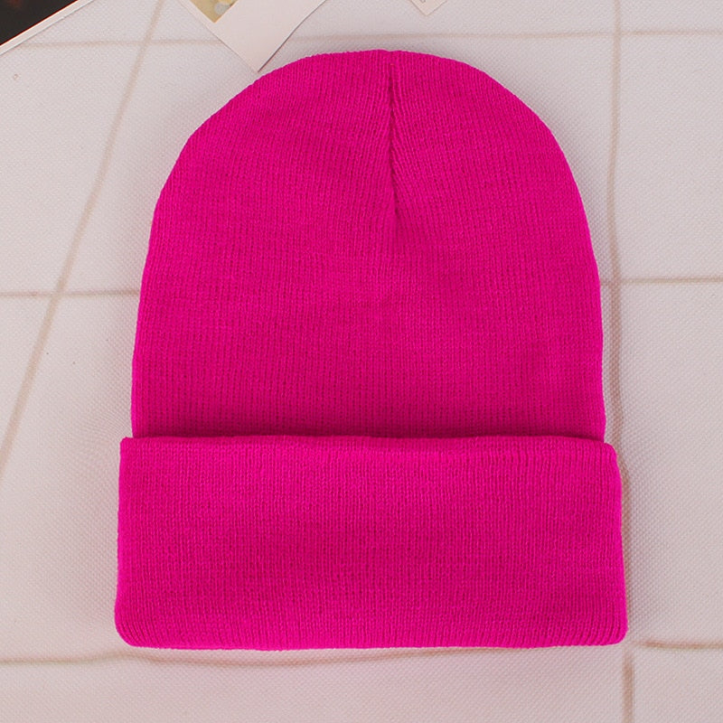Winter Hats for Unisex New Beanies Knitted Solid Cute Hat Lady Autumn Female Beanie Caps Warmer Bonnet Men Casual Cap Wholesale