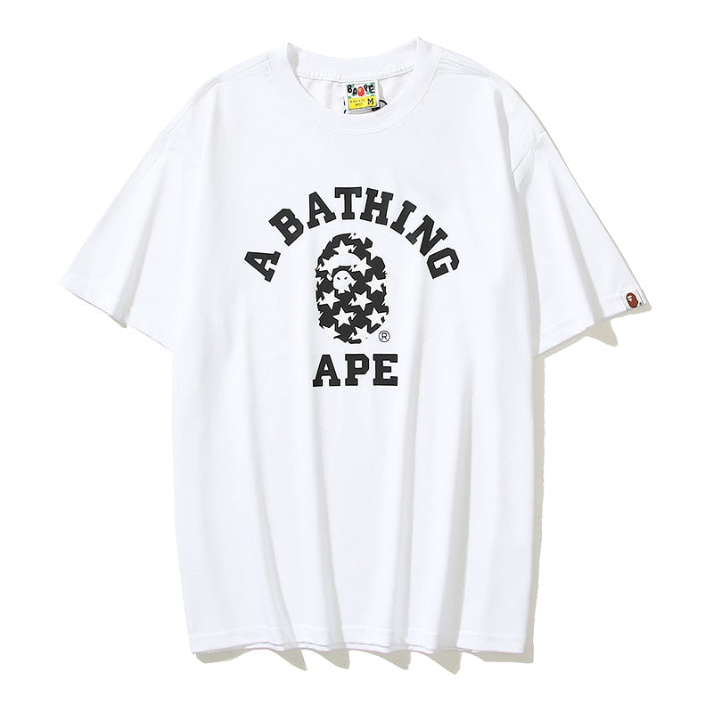 Fashion design Bape T-shirt short-sleeved Ape Head BATHING STAR print loose cotton youth popular short-sleeved T-shirt