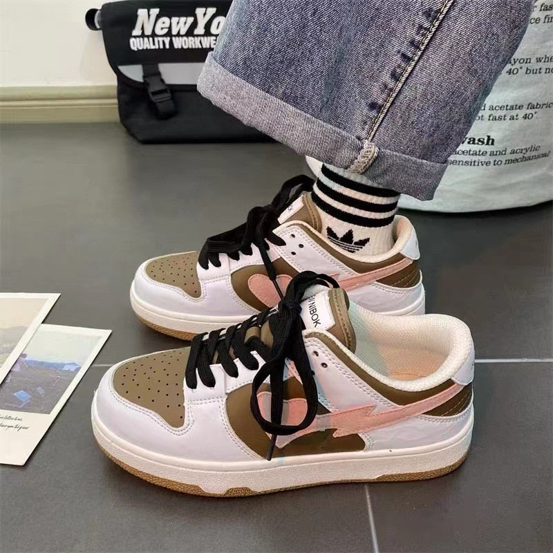 Y2K shoes Women Shoes Sneakers Japanese Female Student Classic Designer high top Round Head Platform Men Women Vulcanized Shoes