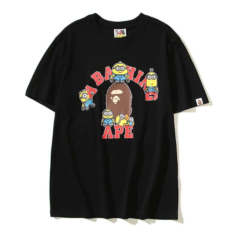 Fashion design Bape T-shirt short-sleeved Ape Head BATHING STAR print loose cotton youth popular short-sleeved T-shirt
