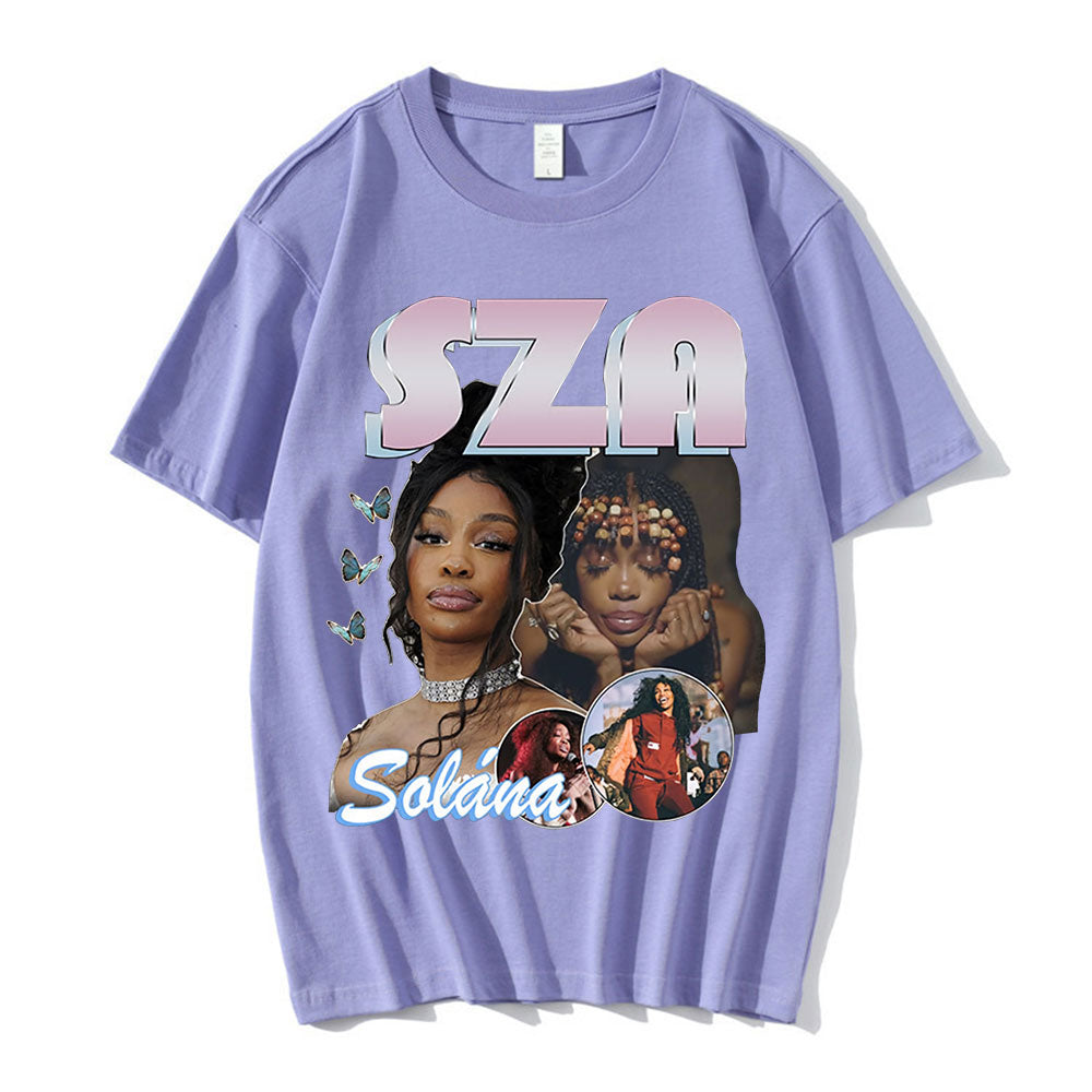 90s Rapper SZA Good Days Graphic Print T-shirt Vintage Punk T-shirts Oversize Men Hip Hop Harajuku Tee Shirt Streetwear Couples