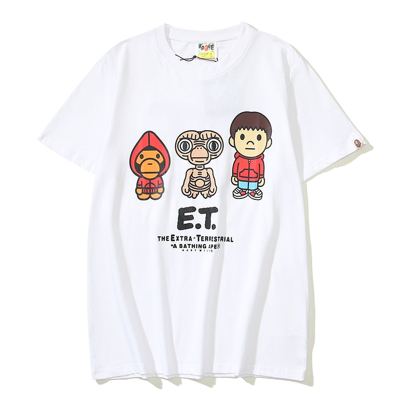 Fashion design Bape T-shirt short-sleeved Ape Head BATHING STAR print loose cotton youth popular short-sleeved T-shirt