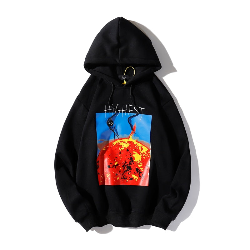 Baggy Pullover Sweatshirts Men Urban Streetwear Jesus Is King Print Hoodie Plus Velvet Hip Hop Kanye Hooded Sweatshirts