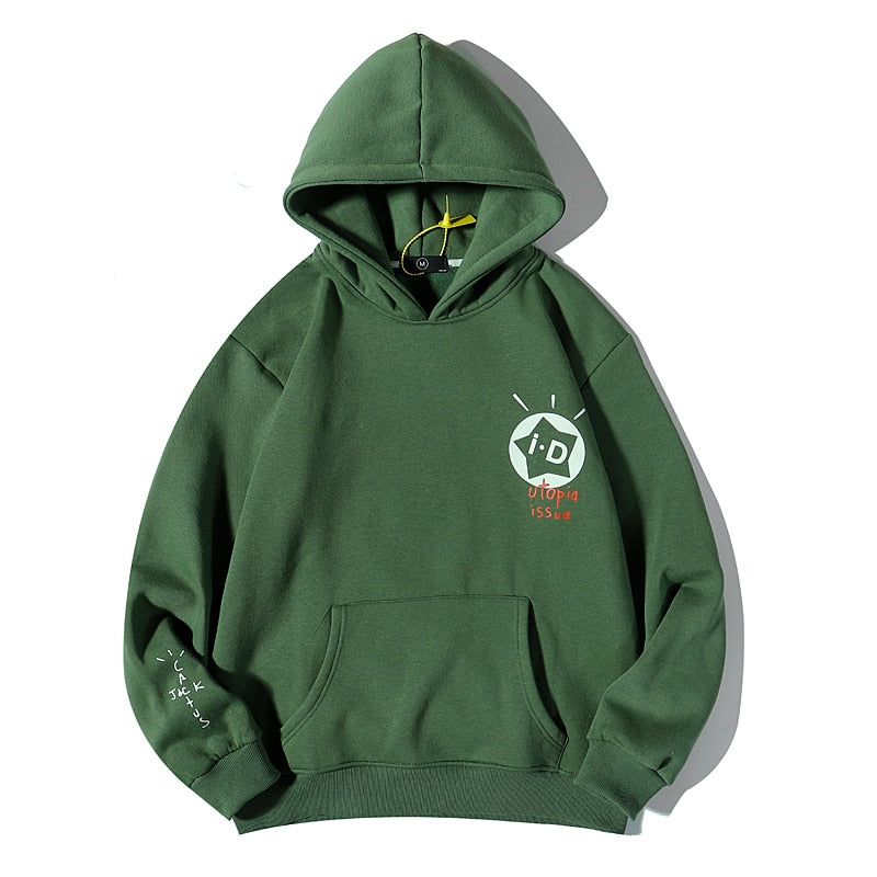 Baggy Pullover Sweatshirts Men Urban Streetwear Jesus Is King Print Hoodie Plus Velvet Hip Hop Kanye Hooded Sweatshirts