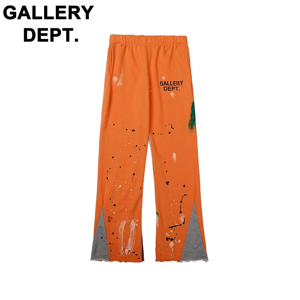 2023 New Fashion Spring and Autumn Dept Painted Flare Sweat Pant High Quality Men Women Street Grey Black Blue Trousers