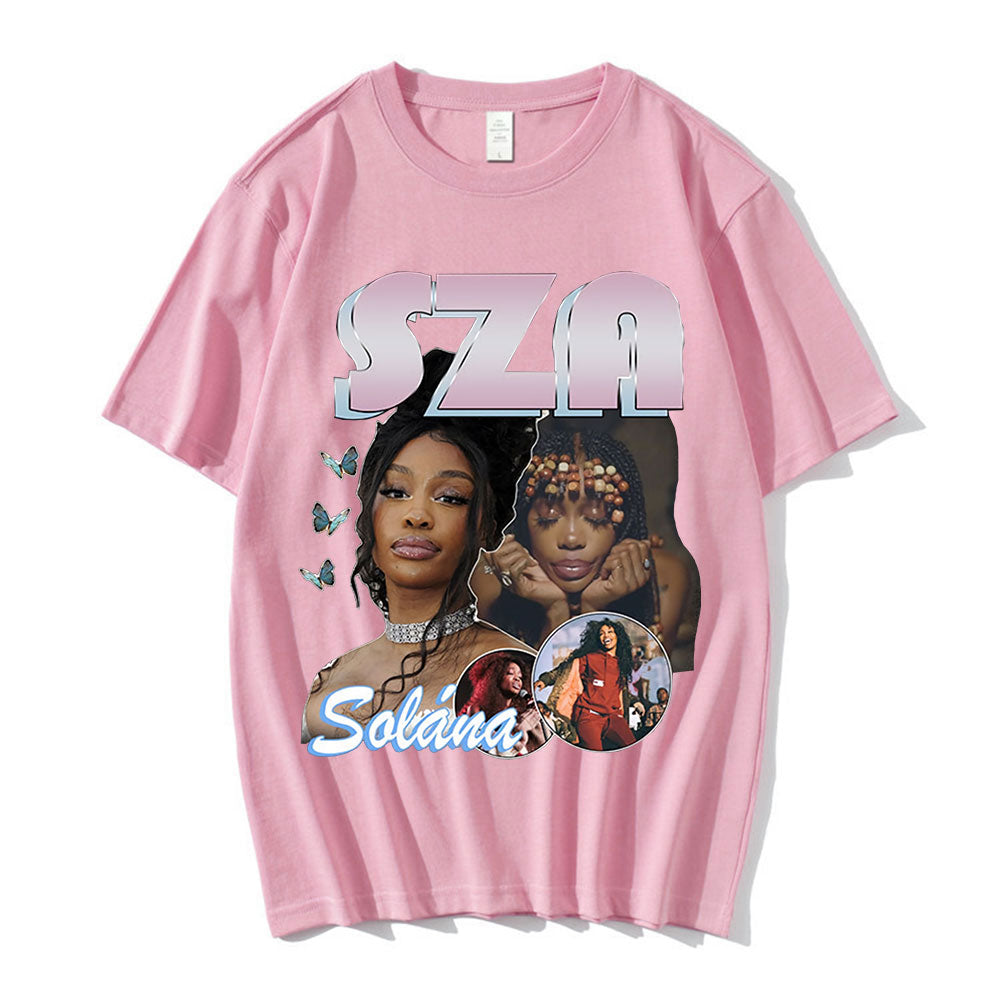90s Rapper SZA Good Days Graphic Print T-shirt Vintage Punk T-shirts Oversize Men Hip Hop Harajuku Tee Shirt Streetwear Couples