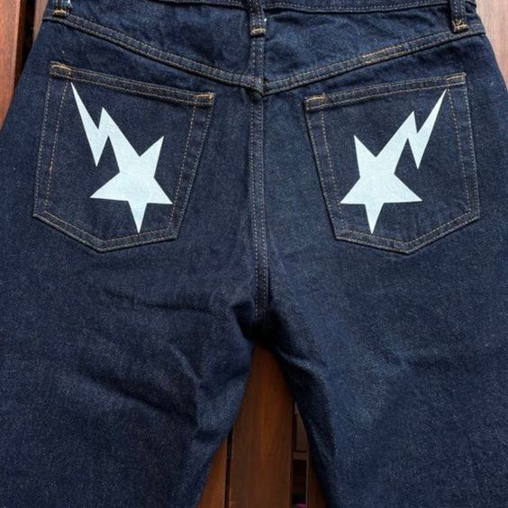 y2k baggy jeans women Retro Harajuku 2023 new lightning pattern printed jeans men's and women's street wear wide leg loose jeans