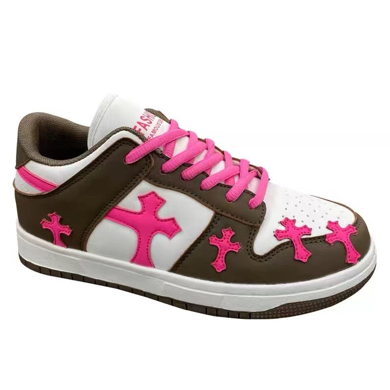 Y2K Sneakers Women's men Vulcanize Shoes Brand Sewing Luxury Sport Shoes Flats Female Light Walking Shoes Women goth Sneakers