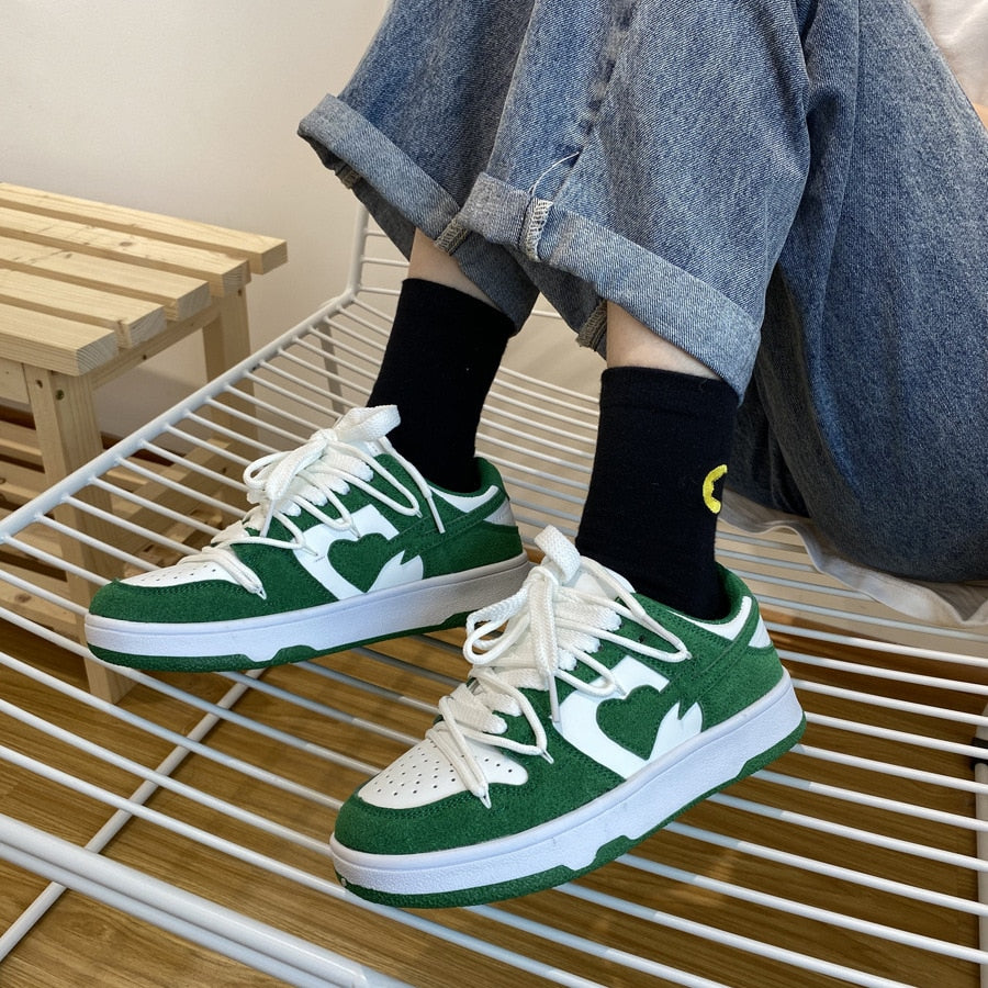 Y2K shoes Women Shoes Sneakers Japanese Female Student Classic Designer high top Round Head Platform Men Women Vulcanized Shoes
