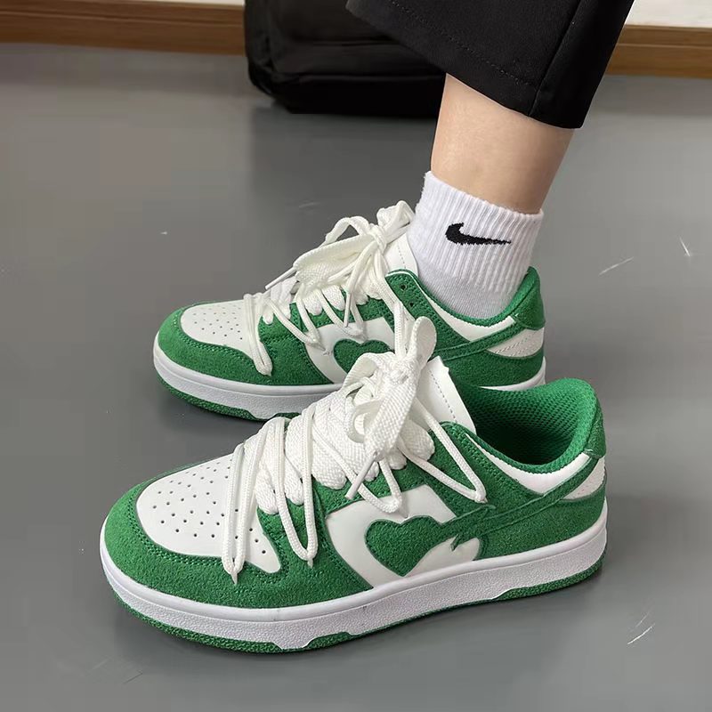 Heart Dunks 2022 New Type Slate Shoes Haze Blue Trend Love Pattern Breathable Student Casual Sneakers Female Men