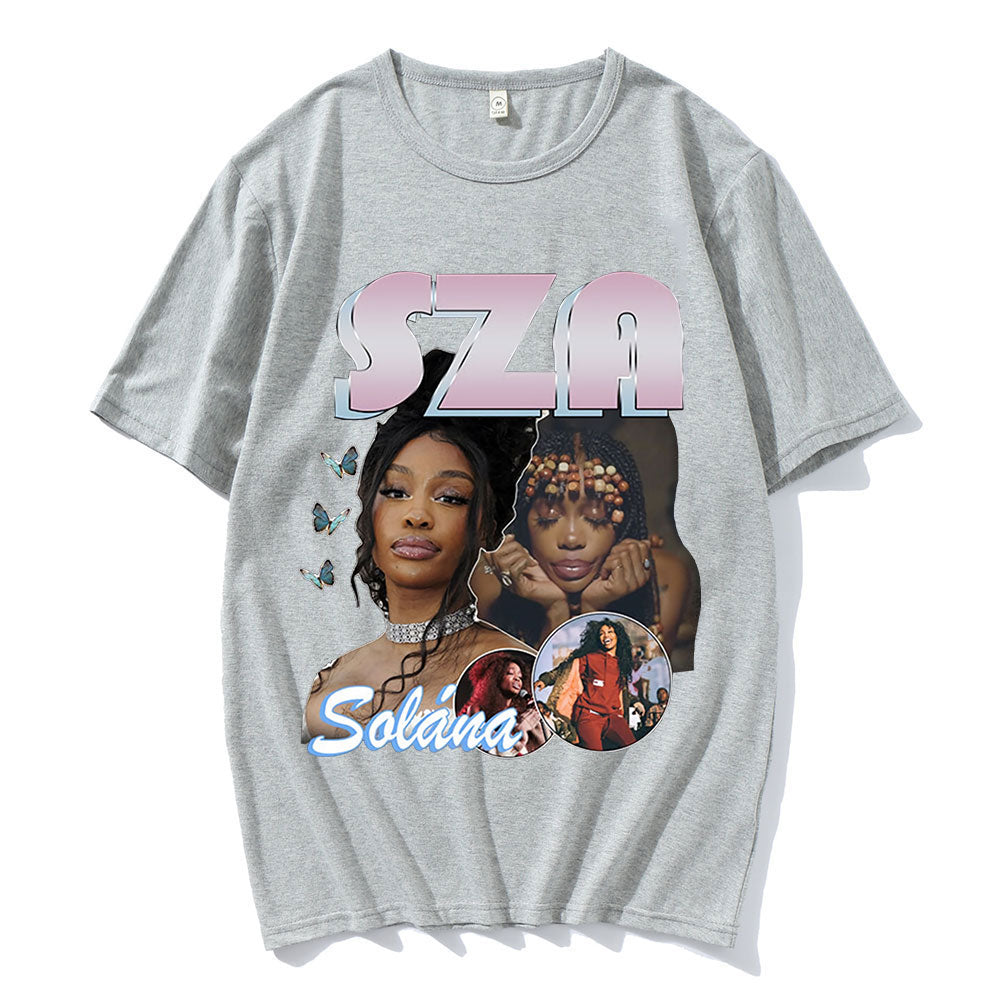 90s Rapper SZA Good Days Graphic Print T-shirt Vintage Punk T-shirts Oversize Men Hip Hop Harajuku Tee Shirt Streetwear Couples