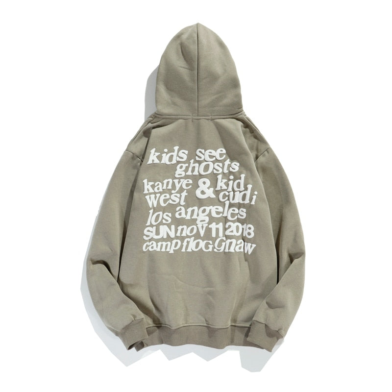 Baggy Pullover Sweatshirts Men Urban Streetwear Jesus Is King Print Hoodie Plus Velvet Hip Hop Kanye Hooded Sweatshirts