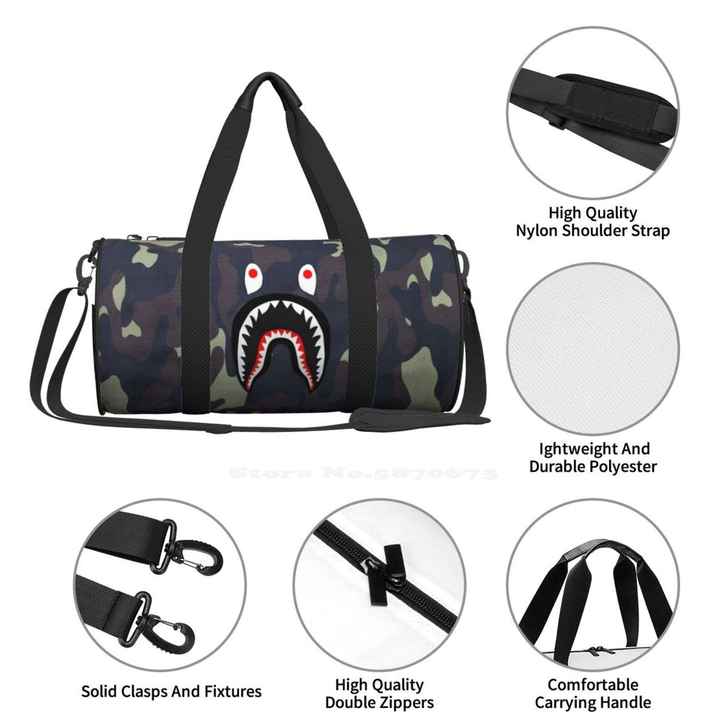 Bape Large-Capacity Shoulder Bag For Shopping Storage Outdoor Hypebeast Streetwear Sneakerhead Sneakers Fashion Highsnobiety