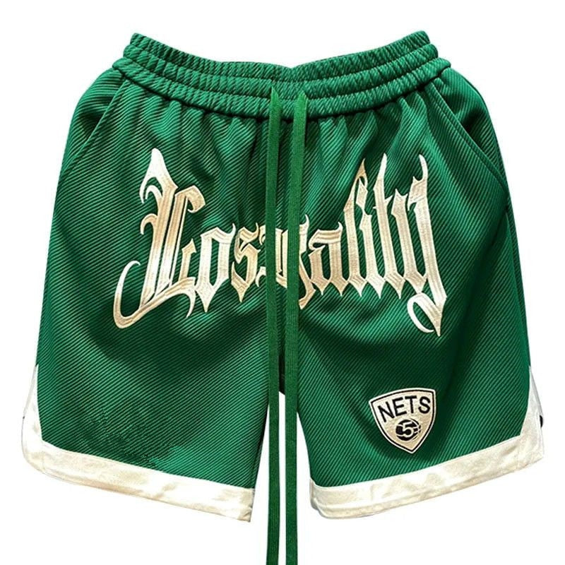 Sweatpants American basketball shorts summer thin sports five-point pants street hip-hop trendy brand embroidery loose pants