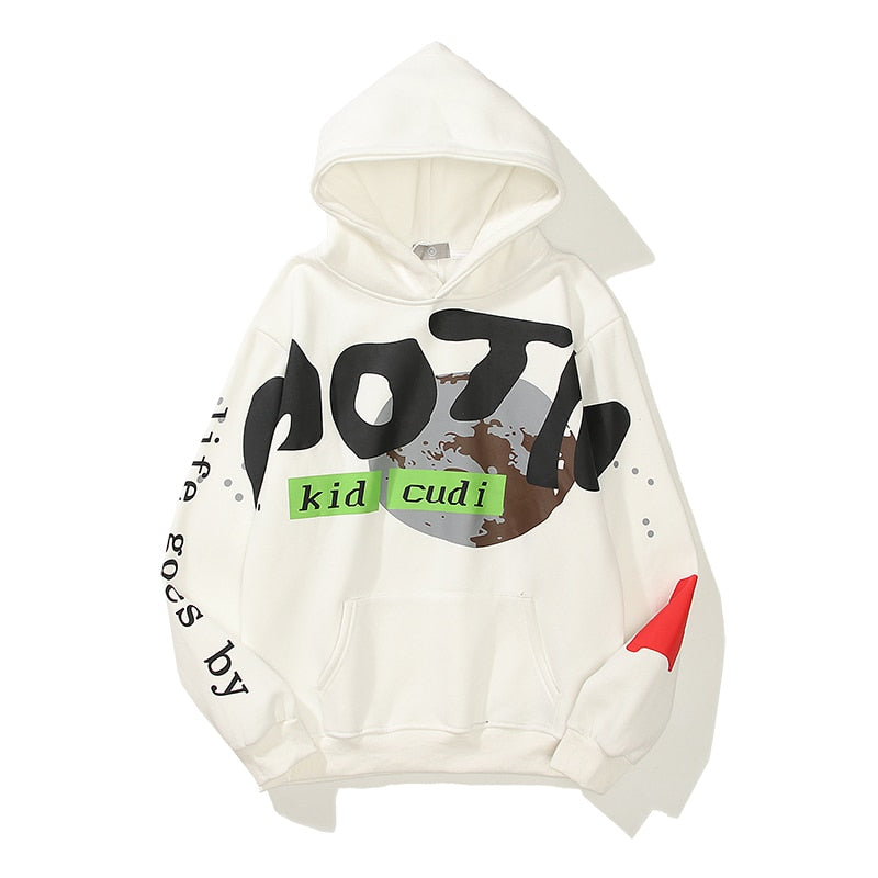 Baggy Pullover Sweatshirts Men Urban Streetwear Jesus Is King Print Hoodie Plus Velvet Hip Hop Kanye Hooded Sweatshirts