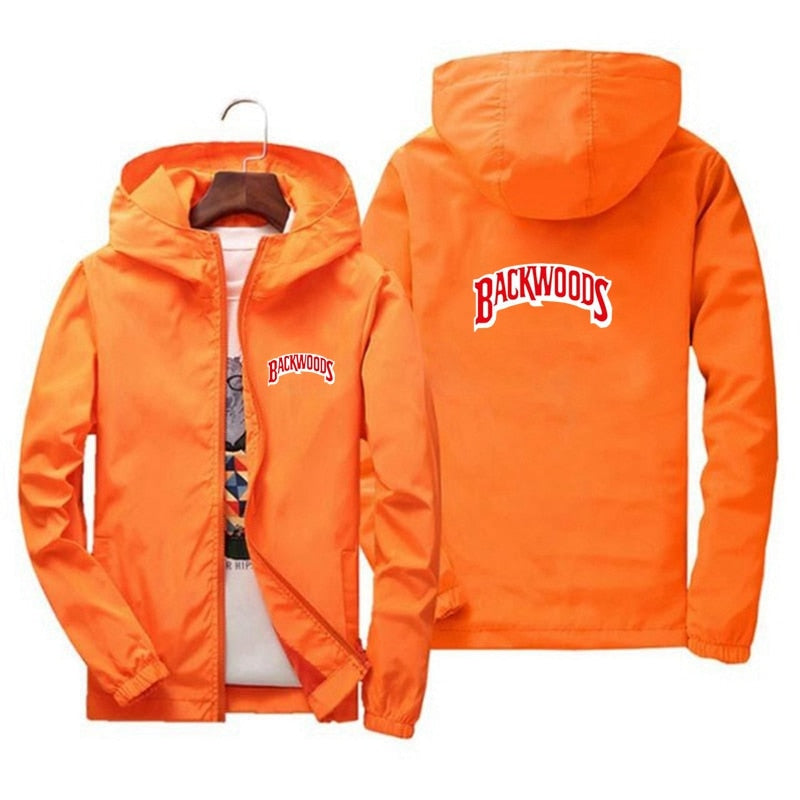 2022 BACKWOODS Printed Spring/summer Men's Wear Hoodie Zippered Thin coat Men's wear windproof casual street blazer 7XL