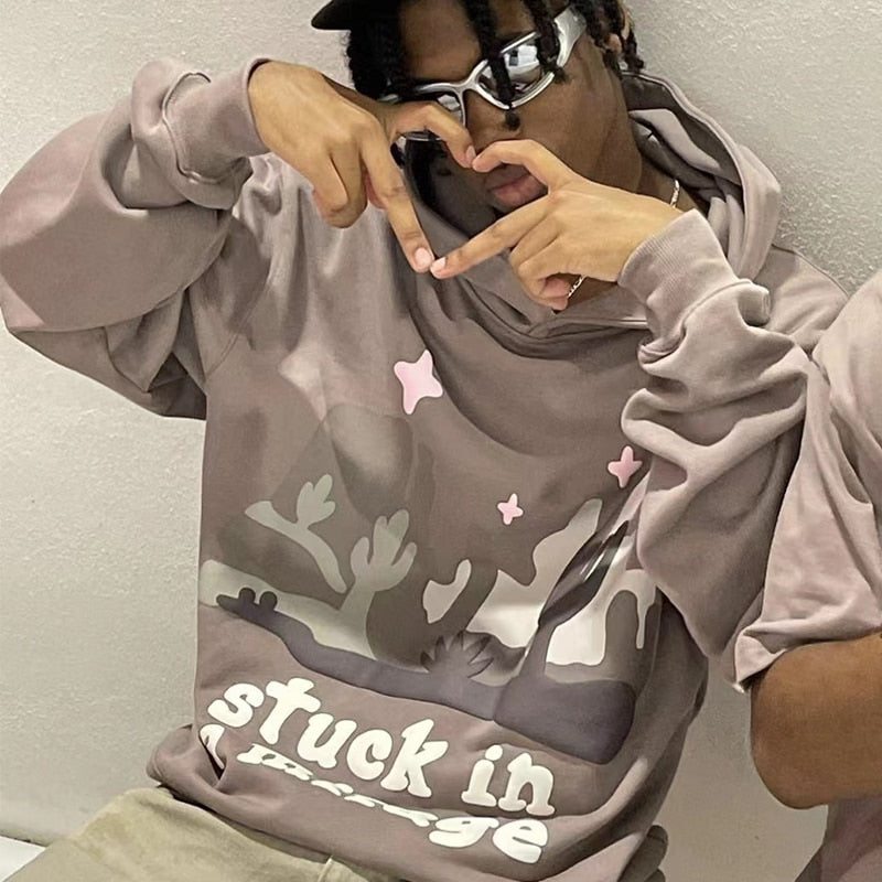 Men's Oversized Zip Hoodie Spider Print Hoodie Y2K Hip Hop Street Style Fashion Punk Sports Jacket Pullover Jacket Apparel