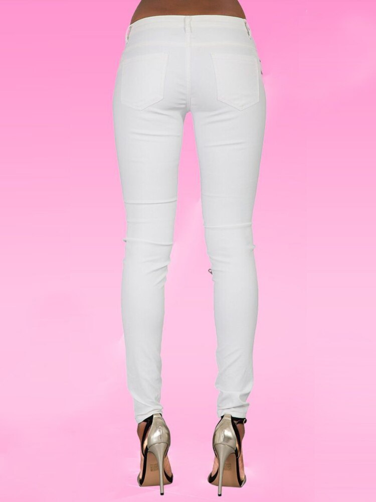 Low Waist Leather PU Pants Women Street Wear Fake Zippers White Cargo Slim Punk Push Up Fashion Skinny Elasticity Coated Jeans