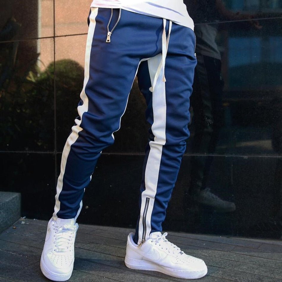 Jogging Pants Men Running Pants With Zipper Sports Fitness Tights Gym Jogger Bodybuilding Sweatpants Sport Male Trousers