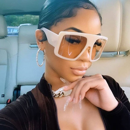 wholesale oversize one piece square women sunglasses 2020 new fashion vintage big shield sun glasses men hip hop gradient shades