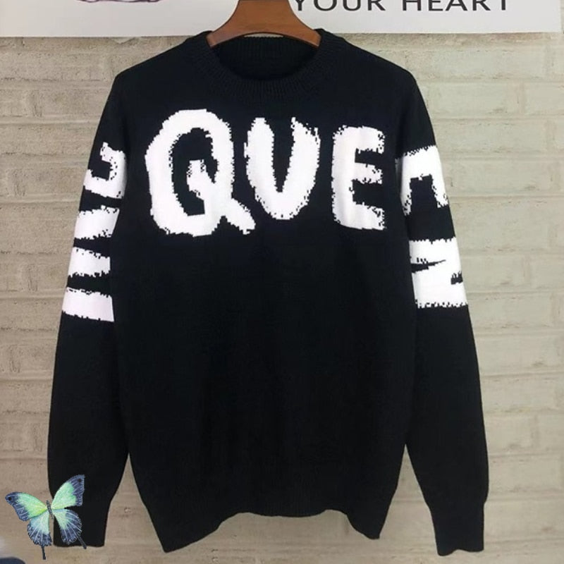 2023 Fall Winter Men Women Couple High Quality Knitting McQueen Sweater