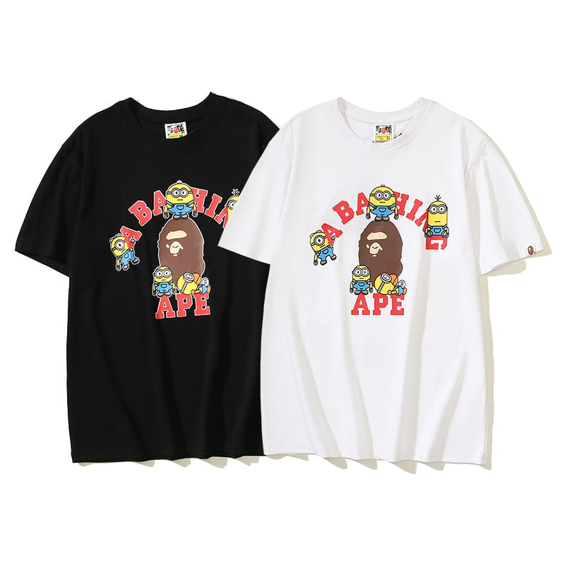 Fashion design Bape T-shirt short-sleeved Ape Head BATHING STAR print loose cotton youth popular short-sleeved T-shirt