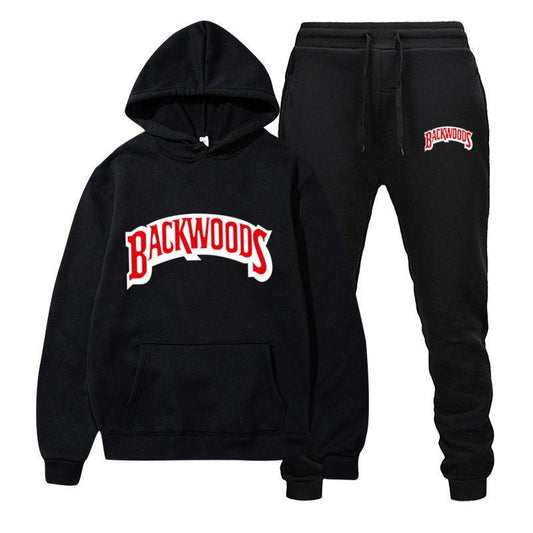 Men Set Fleece Hoodie Pant Thick Warm Tracksuit Sportswear Fashion Brand Backwoods Hooded Track Suits Male Sweatsuit Tracksuit