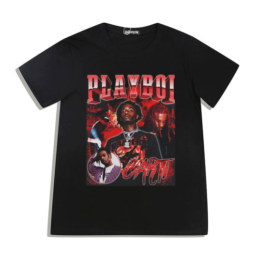Hip Hop Rapper Playboi Carti T Shirt Men Women Graphic Print T-shirts Oversized Streetwear Short Sleeve Tee Shirt Clothing Tops